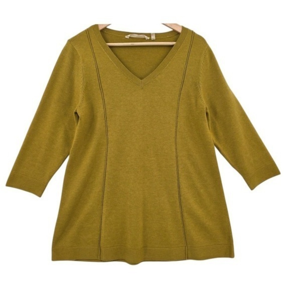 Soft Surroundings Womens M Knit Forsyth Sweater in Amber‎ Gold - Picture 2 of 10